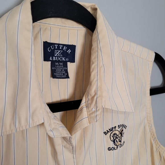 Yellow stripe cotton golf shirt - Picture 5 of 9